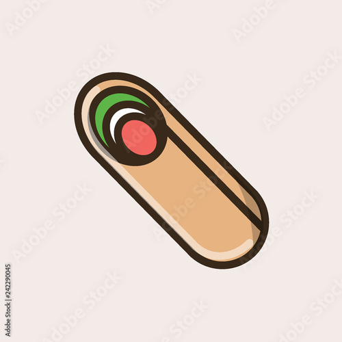 Spring salad roll icon