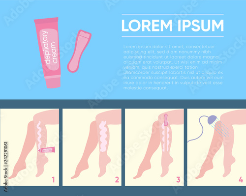 scheme of applying depilatory cream