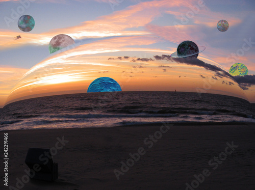 LensDropArt Sylt moons dusk luni-solar tide