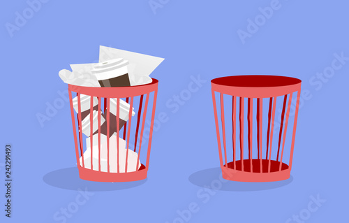 office plastic trash cans
