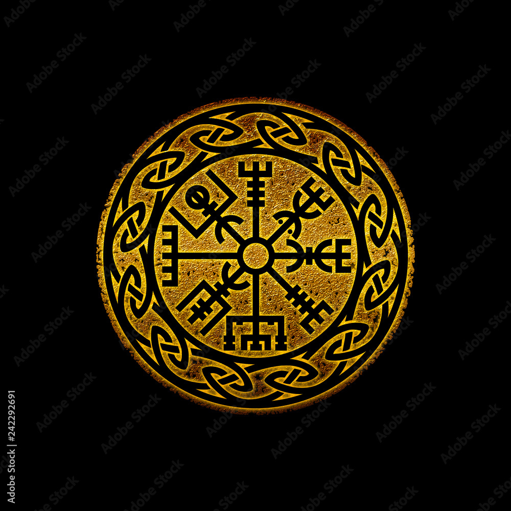 Vegvisir Viking Compass Rune Stock Illustration | Adobe Stock