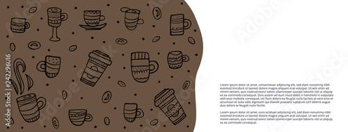 More coffe please lettering. Vector illustration.