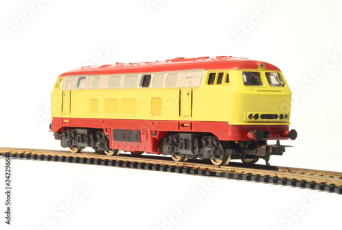 model train isolated on white