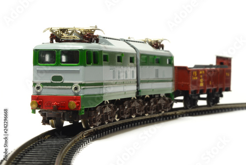 model train isolated on white