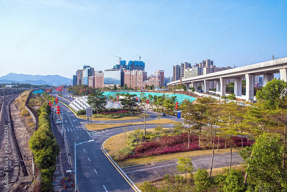 Real estate development in the construction of Shenzhen North Station