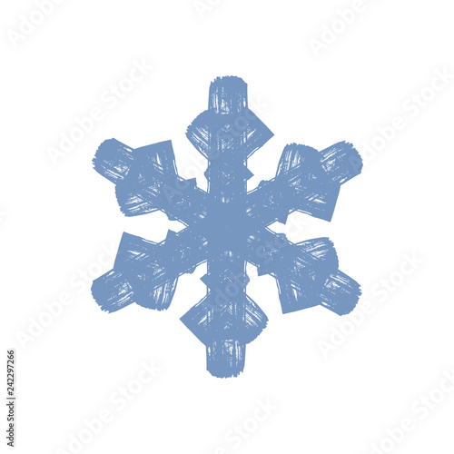 Grunge Isolated Snowflake