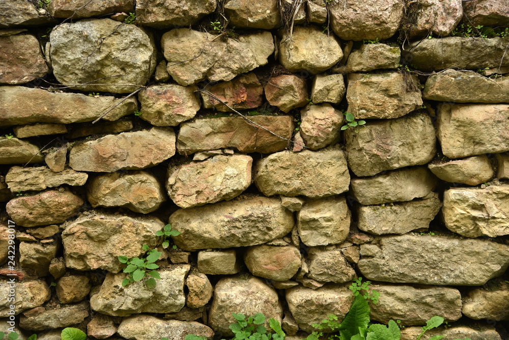 Decorative stone wall
