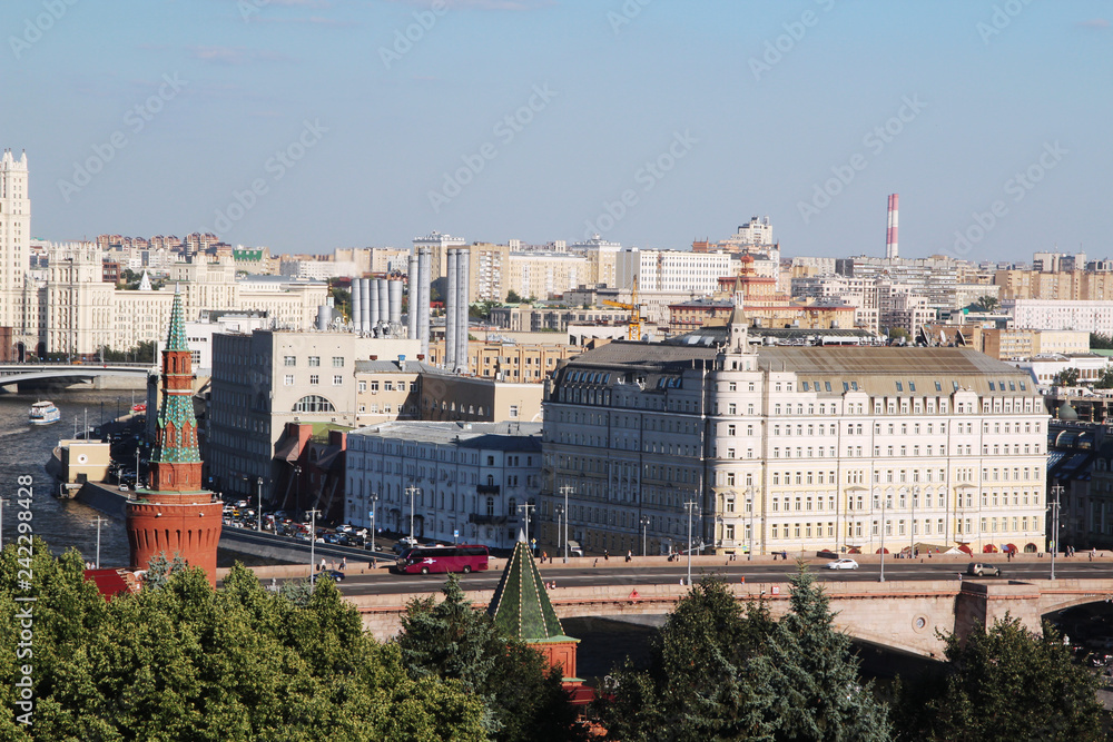 City panorama in Moscow from the Kremlin