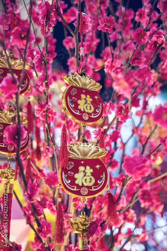 Rich flower blossoms festive spring festival background material