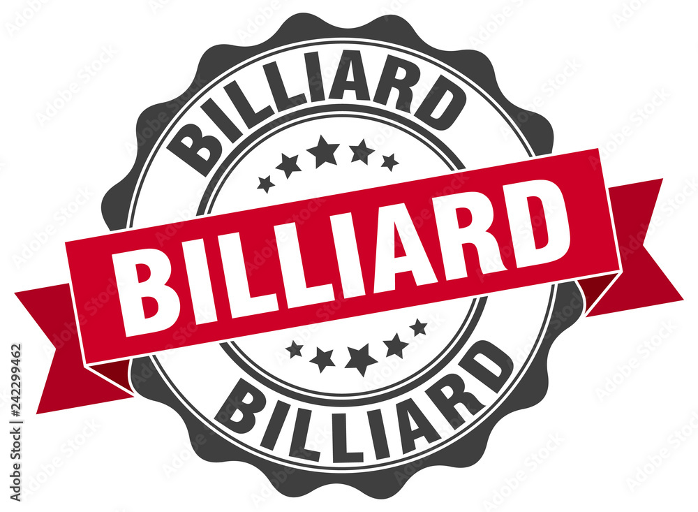 Obraz premium billiard stamp. sign. seal