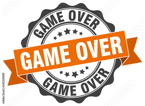 game over stamp. sign. seal