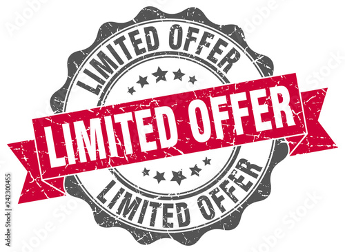 limited offer stamp. sign. seal