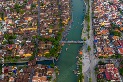 Hoi An ancient town in the high angle view