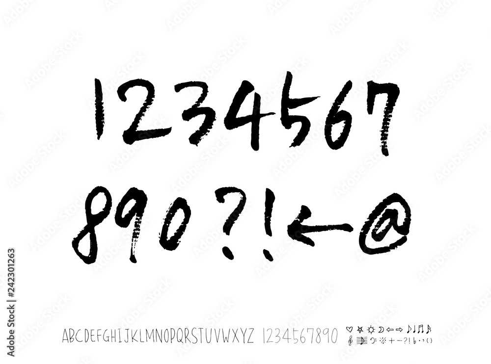 벡터 문자 / 손으로 쓴 글씨체