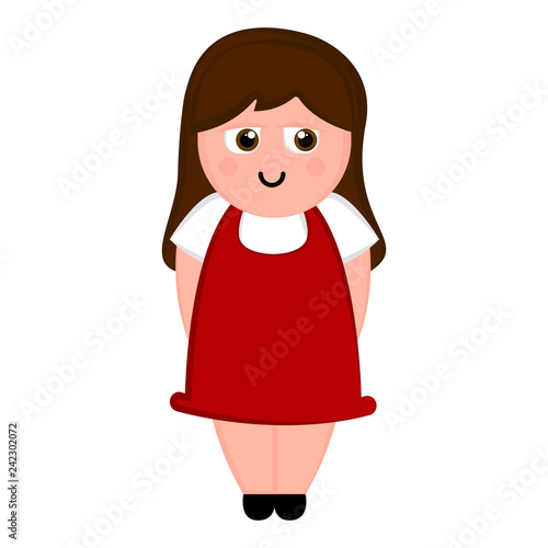 Isolated happy woman image. Vector illustration design