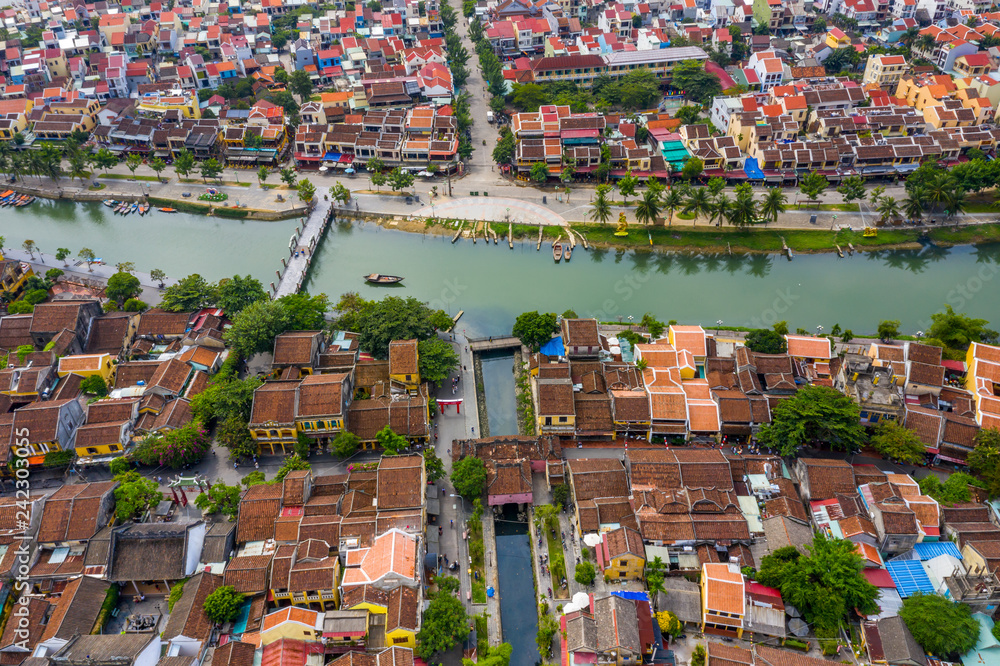 Aerial view of Hoi An ancient town, Vietnam