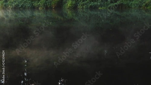 Morning fog on the river.