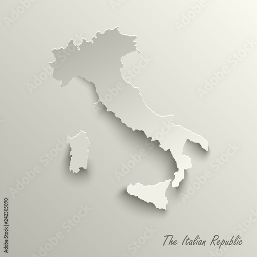 Abstract design map the Italian Republic template