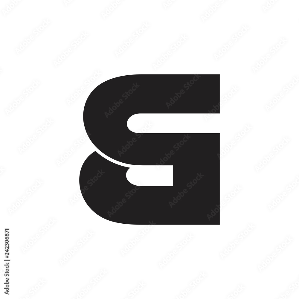 abstract letter qd simple geometric logo vector abstract letter qd simple geometric logo vector