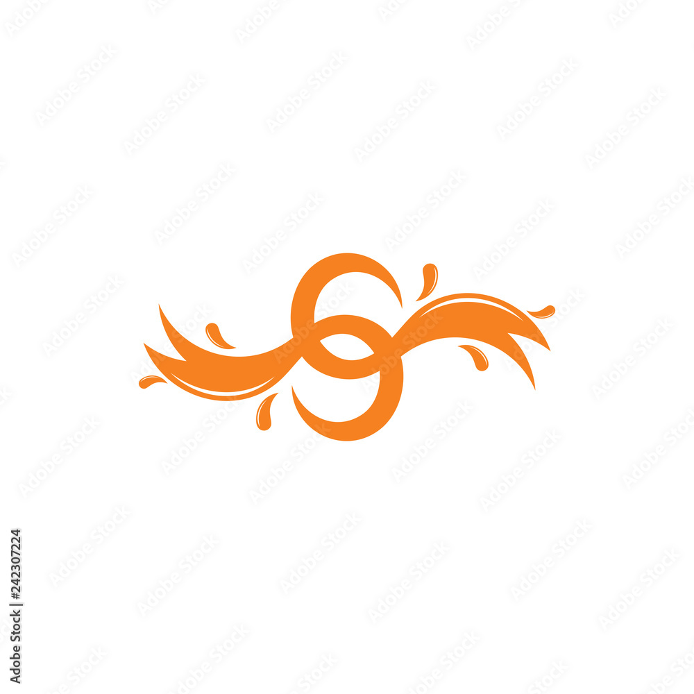 letter s linked wave logo vector letter s linked wave logo vector