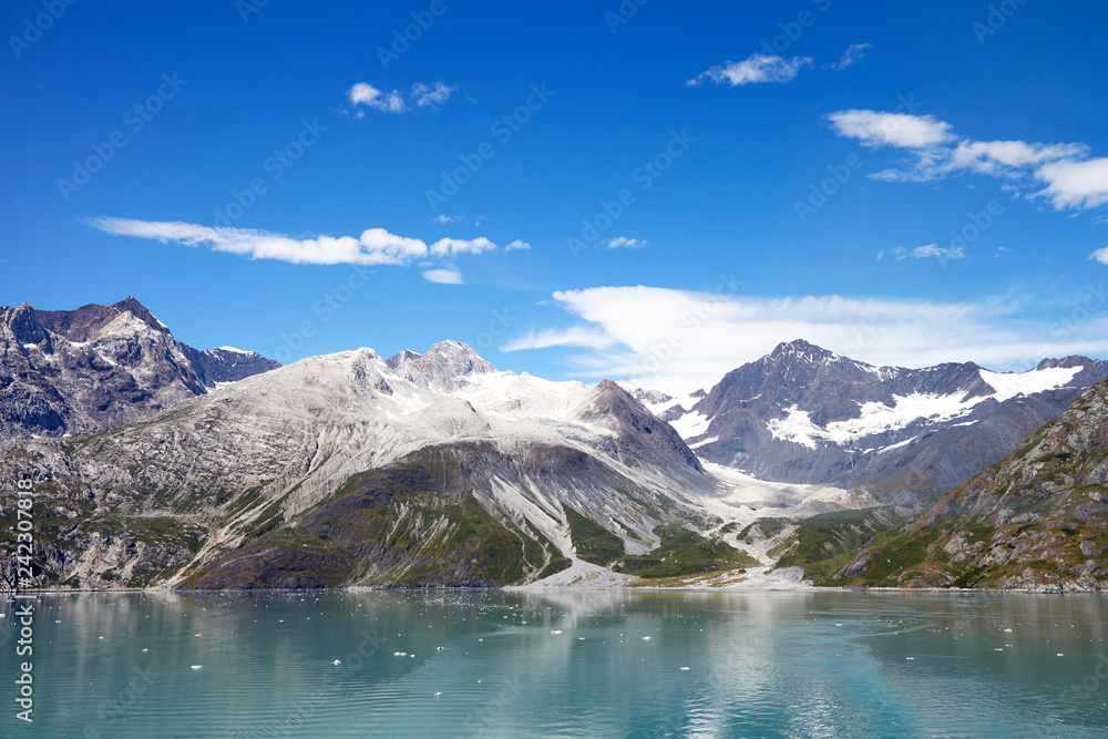 Beautiful Lake In Alaska Surrounded By Mountains