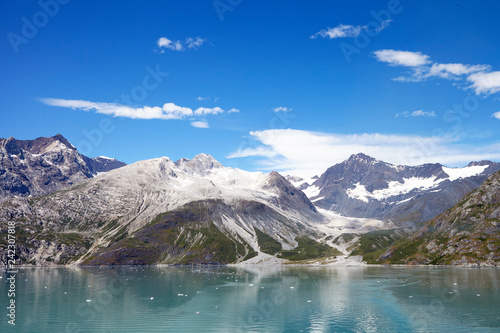 Beautiful Lake In Alaska Surrounded By Mountains