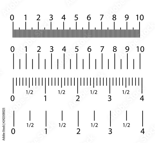 Inch and metric rulers set. Centimeters and inches measuring scale cm metrics indicator. Precision measurement centimeter icon tools of measure size indication ruler tools.