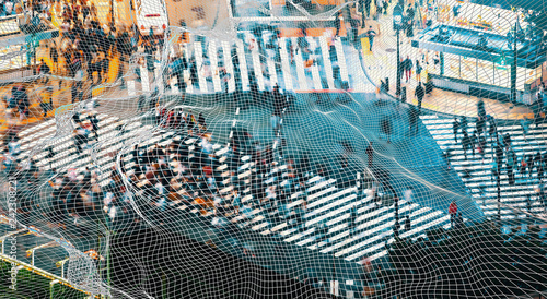 Photography Network technology cityscape IoT cloud computing concept