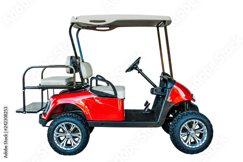 Bright Cherry Red Golf Cart Untility Vehicle