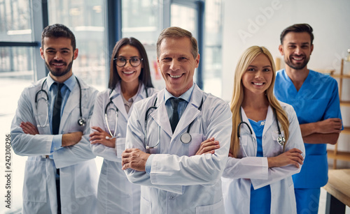 Group of doctors in clinic photo