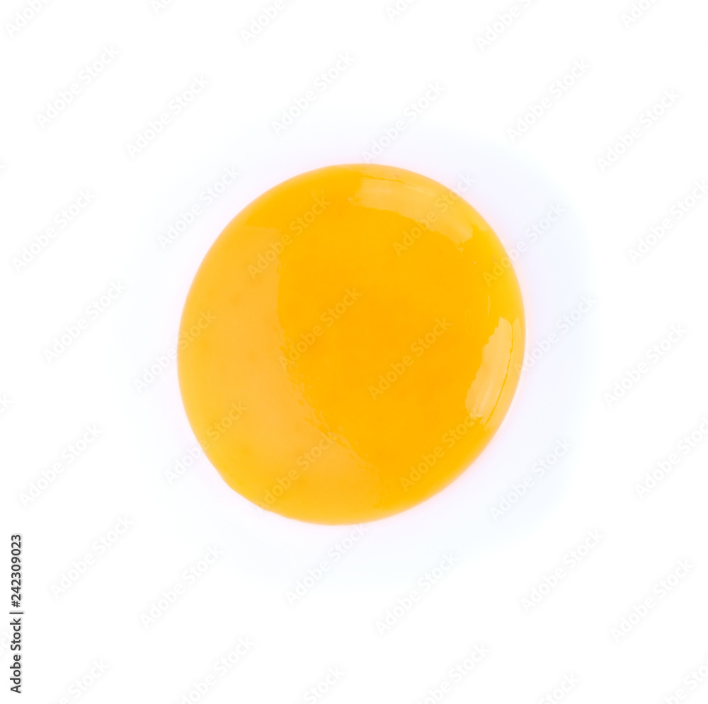 Egg yellow isolated on white background Egg yellow isolated on white background