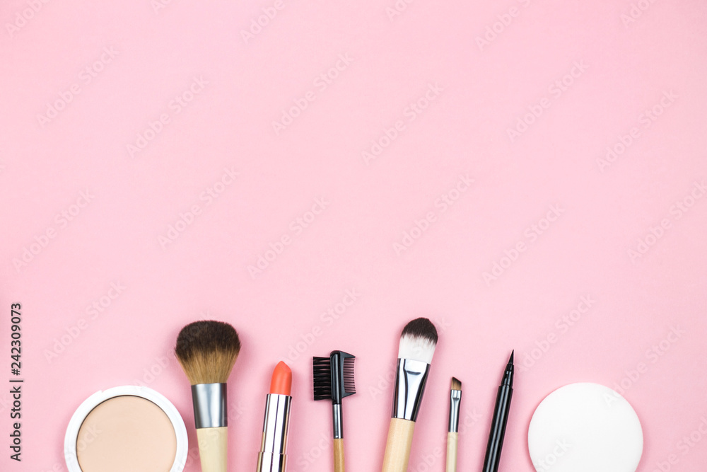 Set of decorative cosmetics for make up. Set of decorative cosmetics for make up.