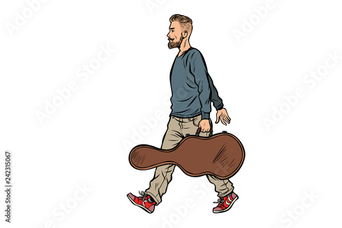 musician guitarist, comes with a coffer