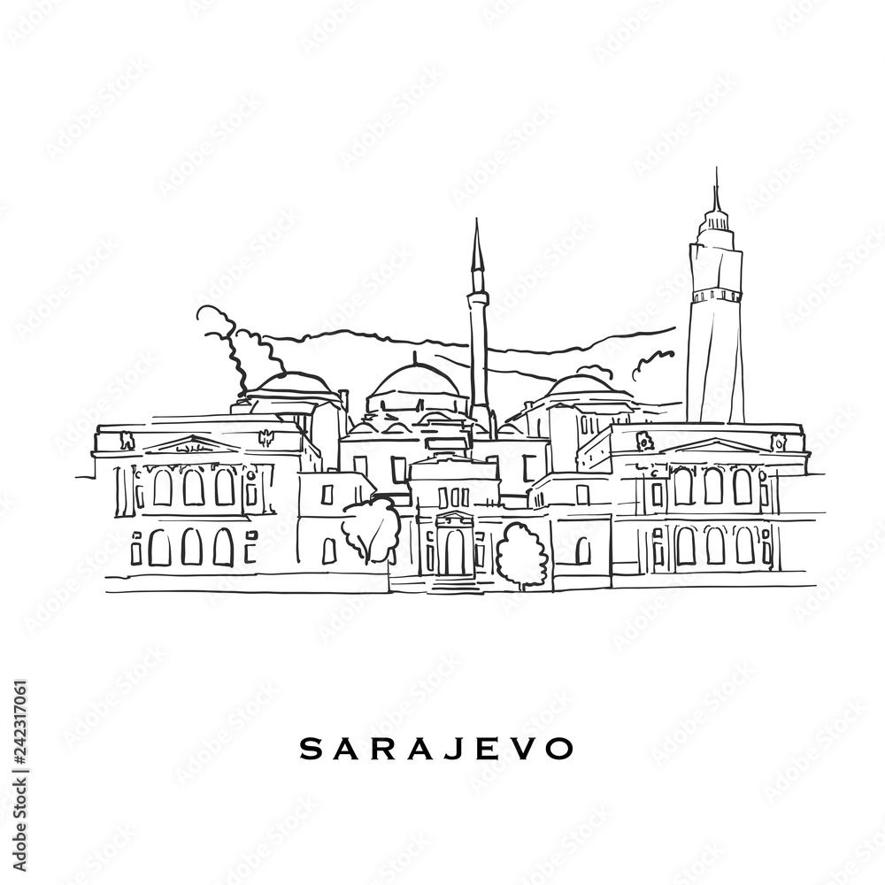 Sarajevo Bosnia and Herzegovina famous architecture