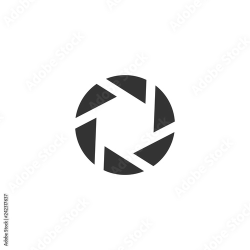 Diaphragm icon flat
