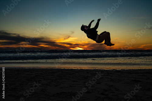 backflip over the sunset 