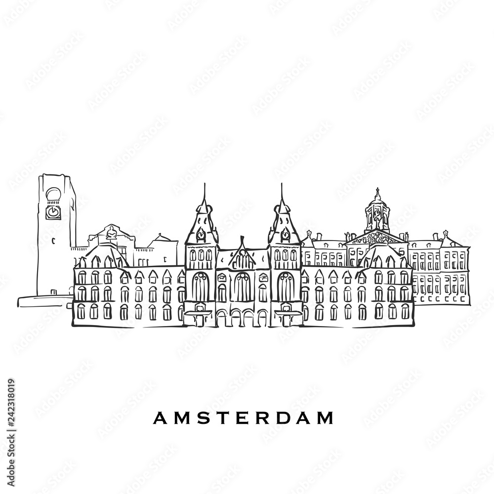 Amsterdam Netherlands famous architecture