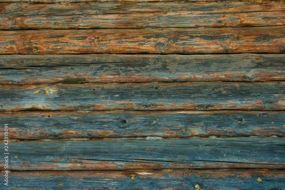 Old wooden wall of logs Old wooden wall of logs
