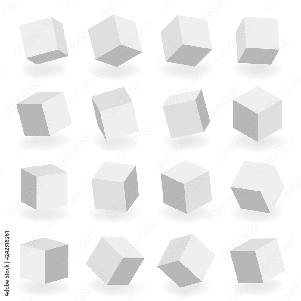 Isolated 3d modeling square blocks isometric design vector illustration Isolated 3d modeling square blocks isometric design vector illustration