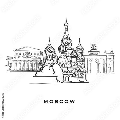 Moscow Russia famous architecture