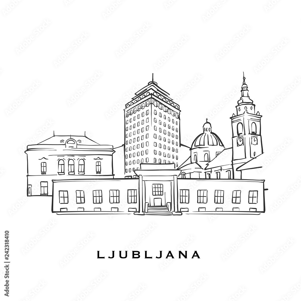 Ljubljana Slovenia famous architecture
