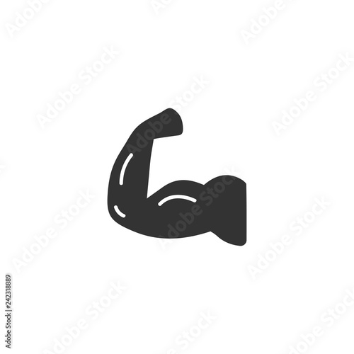 Strong flex arm icon flat