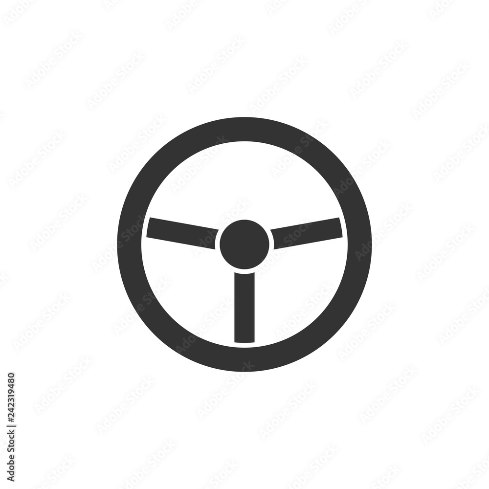 Steering Wheel icon flat Steering Wheel icon flat