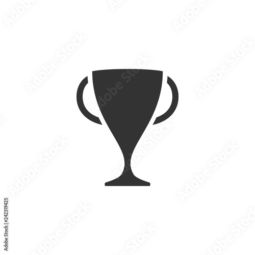Sports cup icon flat