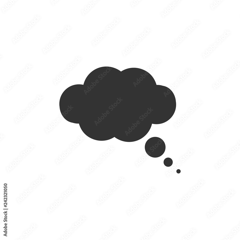 Thought bubble icon flat Thought bubble icon flat