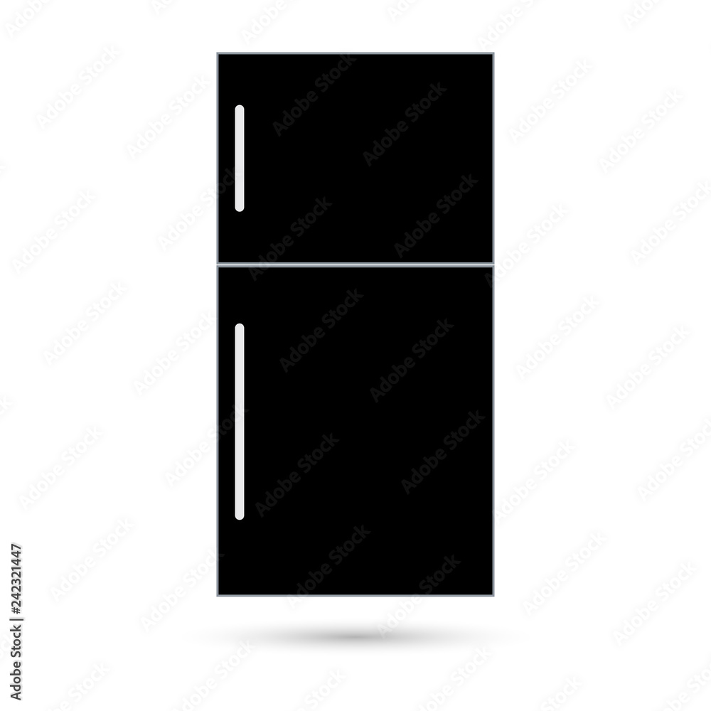 Vector illustration of the fridge icon. Flat style. - Vector Vector illustration of the fridge icon. Flat style. - Vector