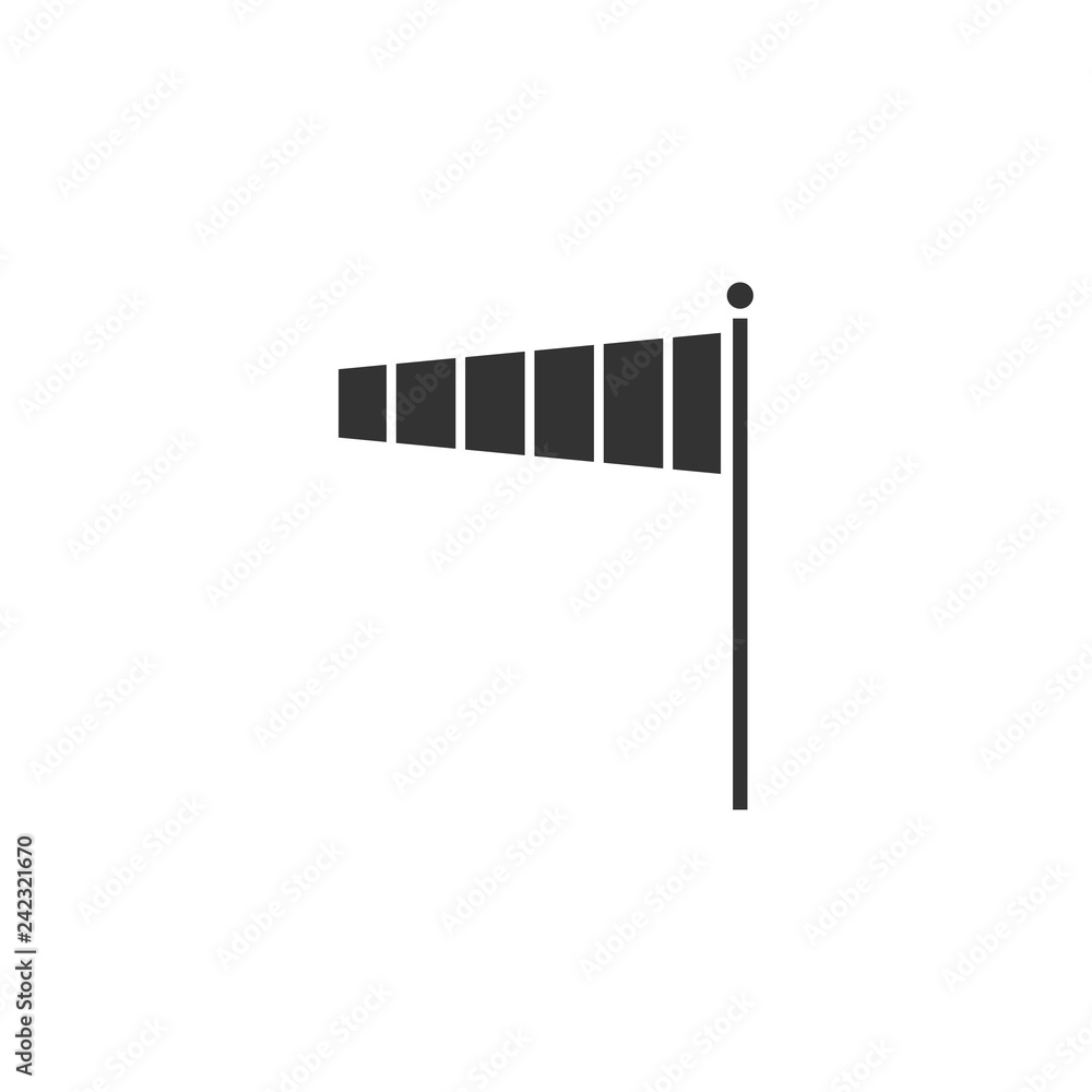 Obraz premium Wind sock icon flat