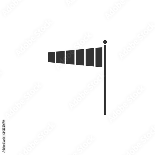Wind sock icon flat