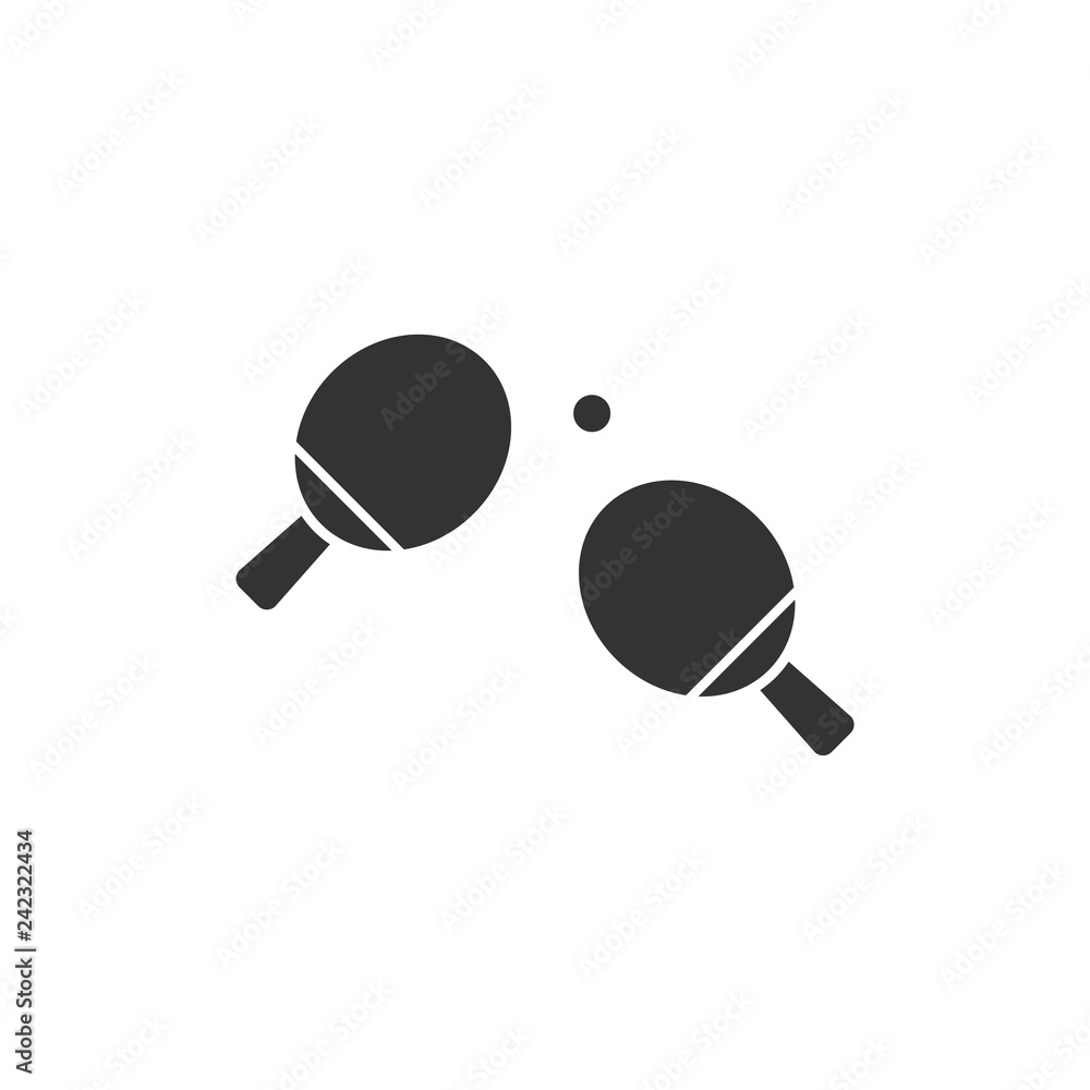 Ping pong icon flat Ping pong icon flat