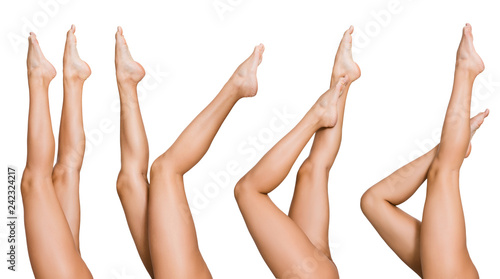 Canvas-taulu Naked woman posing with her beautiful legs